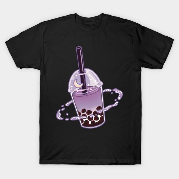 Taro Boba Milk Tea Space T-Shirt by Daily Boba Feed